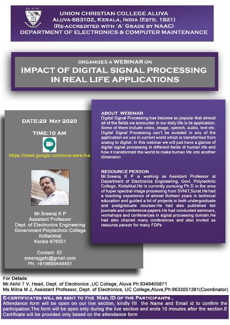 IMPACT OF DIGITAL SIGNAL PROCESSING IN REAL LIFE APPLICATIONS