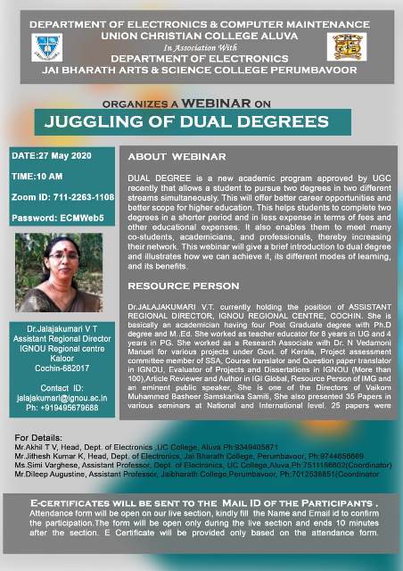 JUGGLING OF DUAL DEGREES